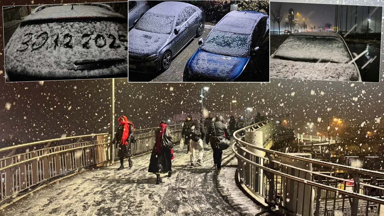 İSTANBUL'DA KAR BAŞLADI
