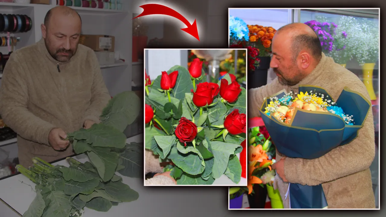 Hem yeniliyor hem içiliyor! Karadenizli çiçekçiden eşi benzeri olmayan tasarım