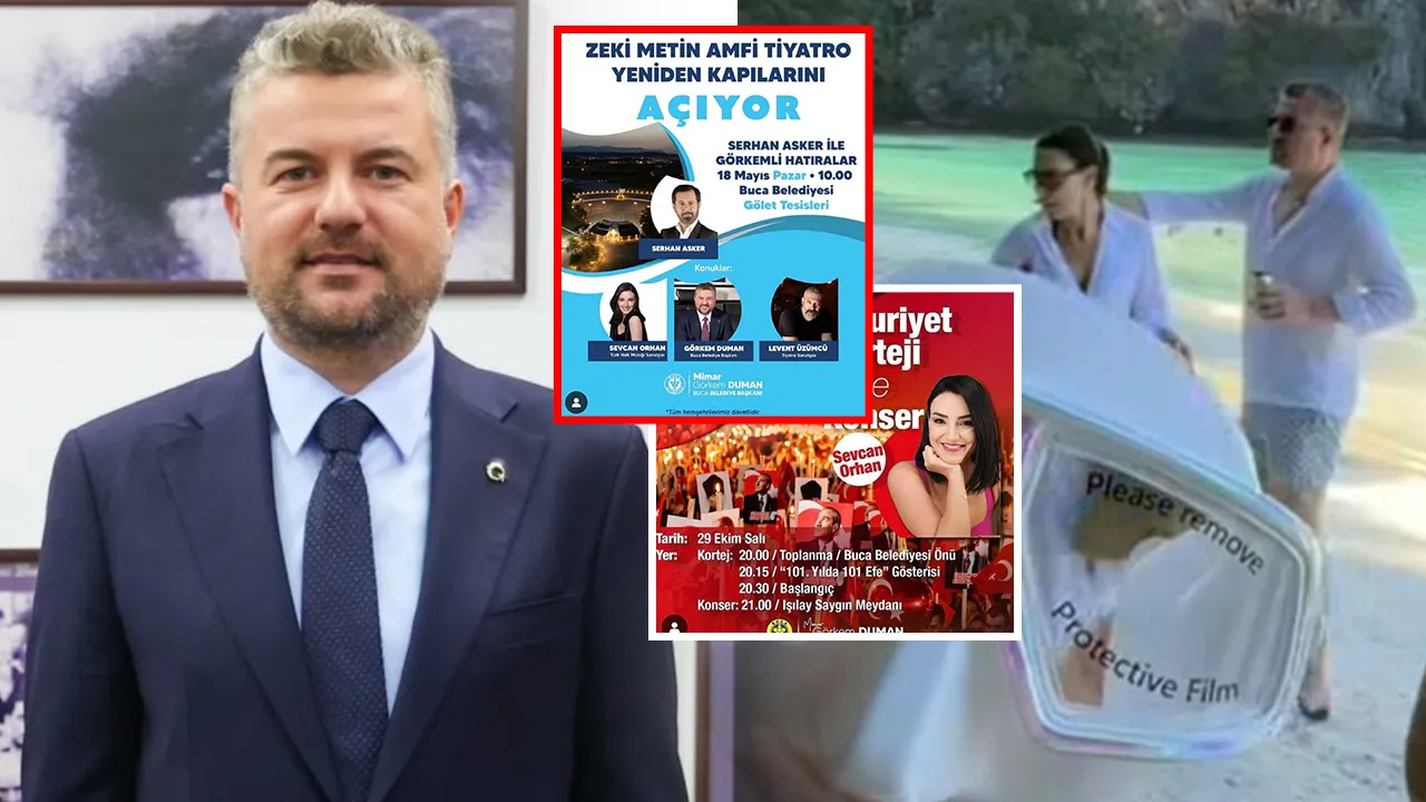 Buca Belediye Başkanı Görkem Duman, etkinliklerine sevgilisi Sevcan Orhan'ı çıkarmış