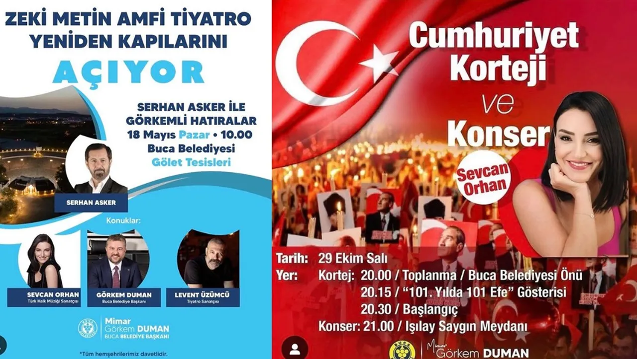 Buca Belediye Başkanı Görkem Duman, etkinliklerine sevgilisi Sevcan Orhanı çıkarmış