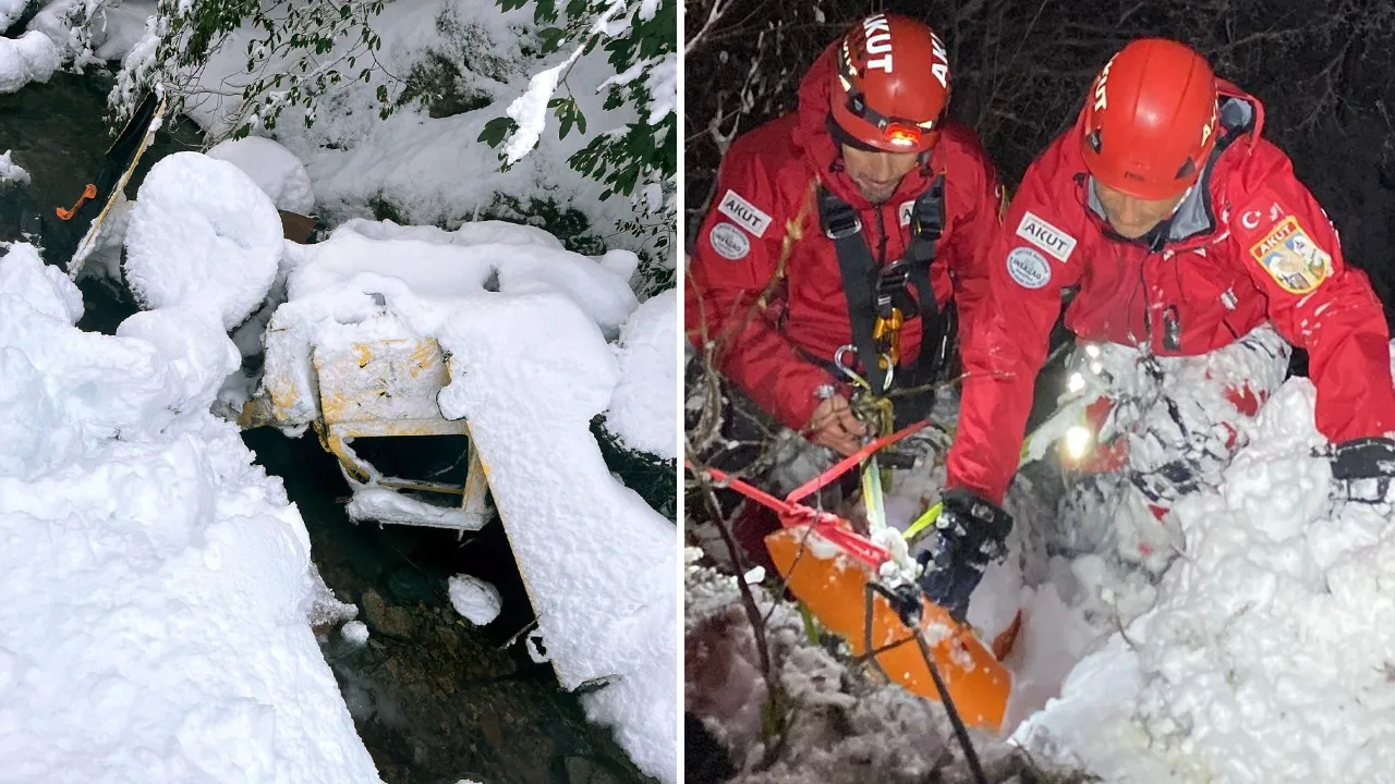 Kayıp 2 kişi uçuruma yuvarlanan araçta bulundu! Meclis üyesi çıktı