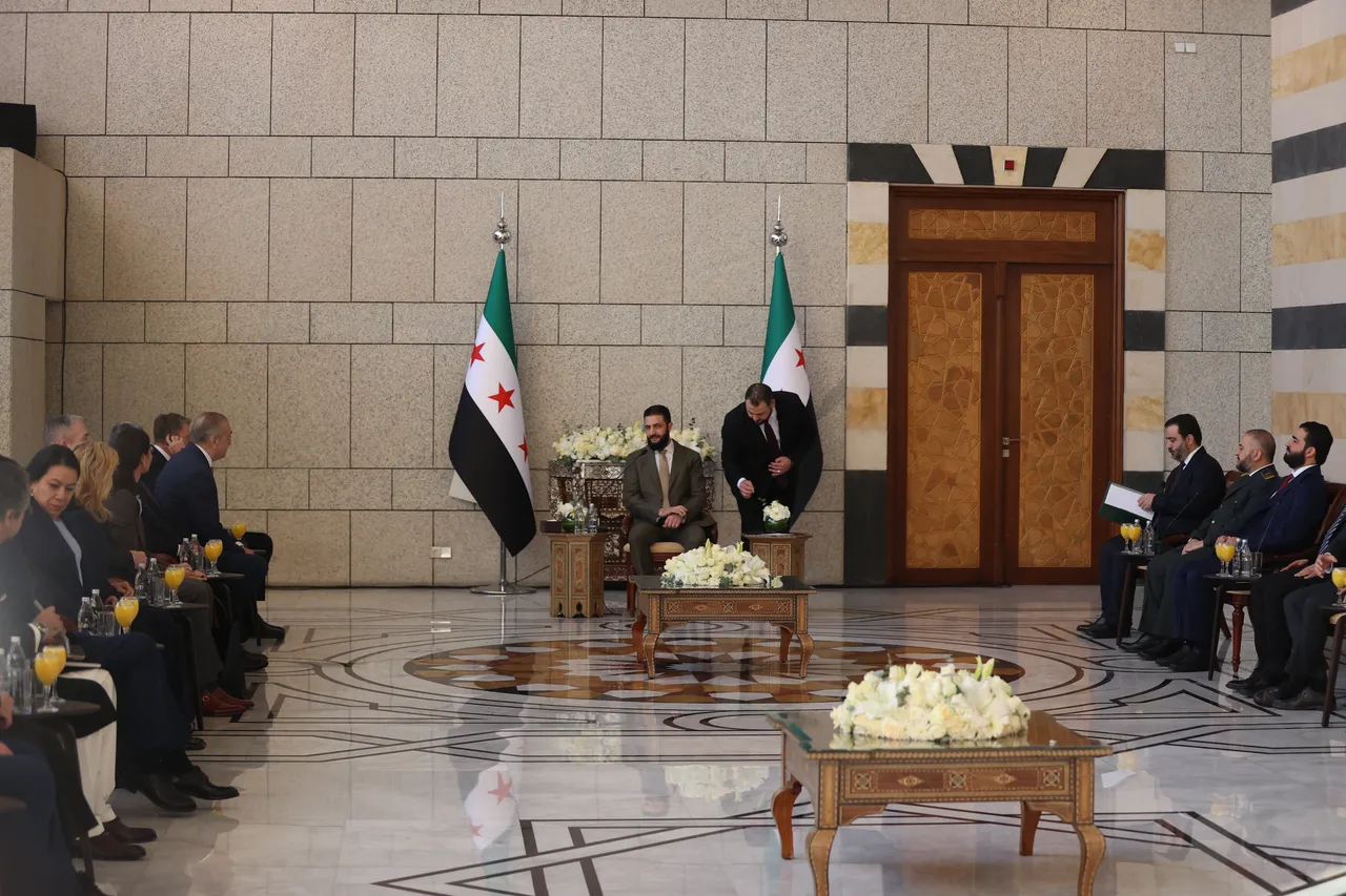 Suriye Cumhurbaşkanı Ahmed Şara, BMGK heyetini Şam'daki Halk Sarayı'nda kabul etti.