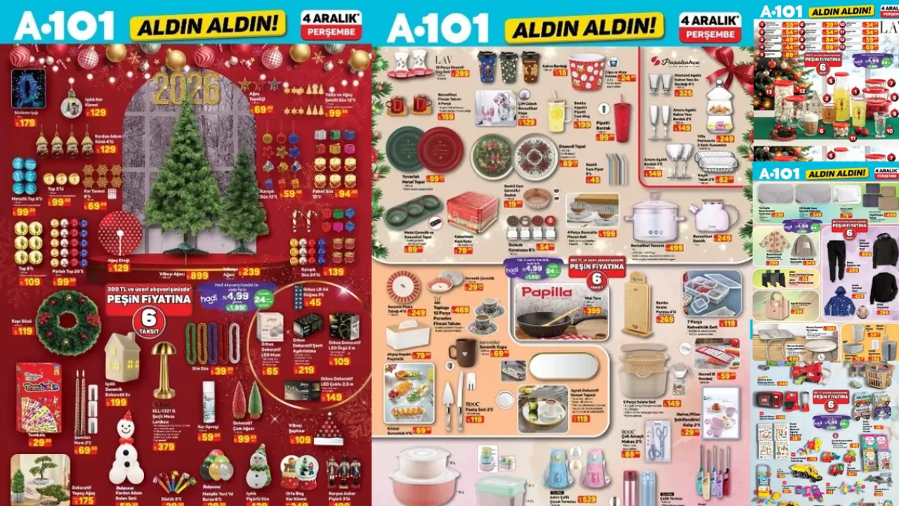 A101'de birçok ürün satışa çıktı! İşte, 4 Aralık 2025 A101 aktüel indirim listesi...