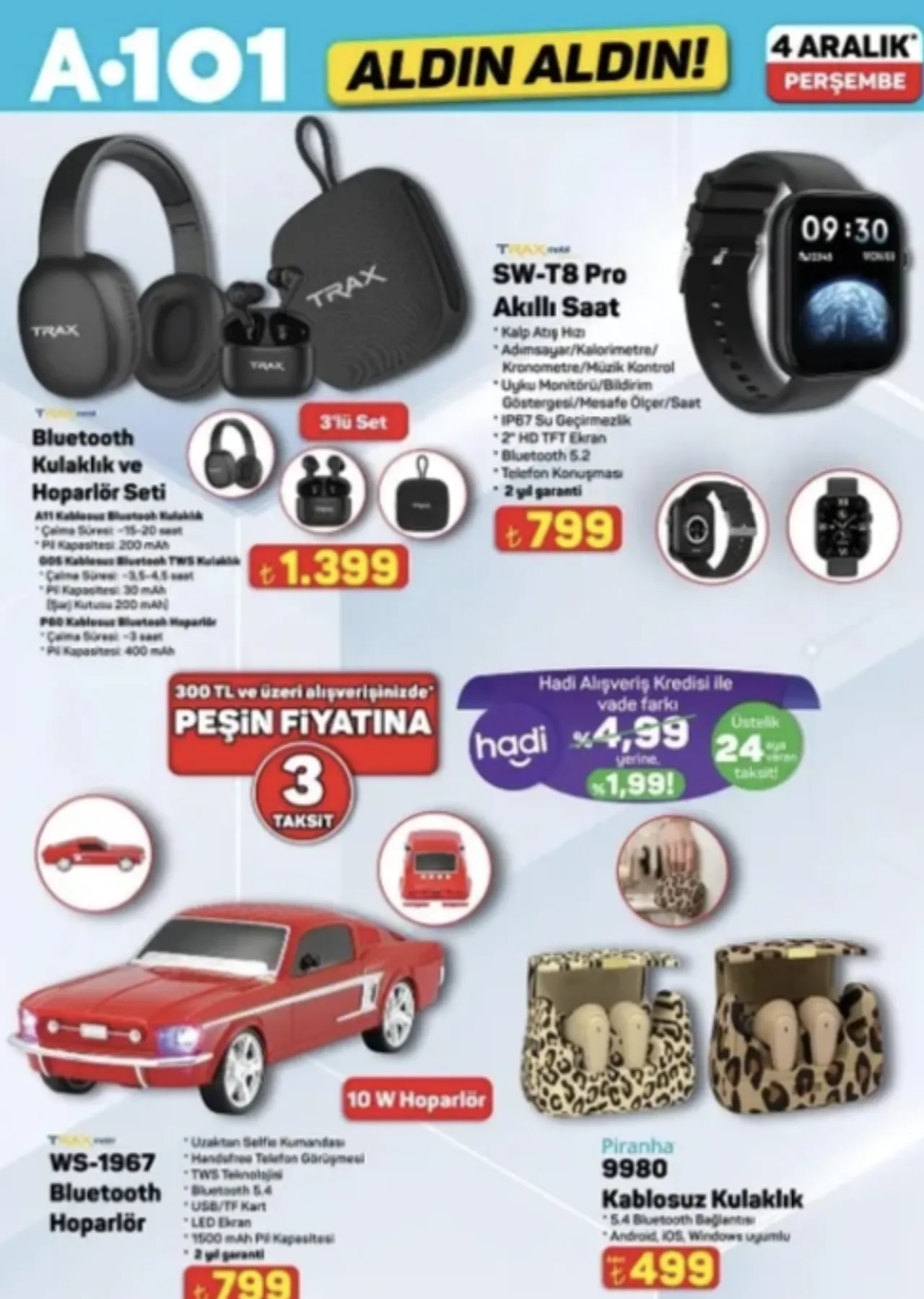 A101de birçok ürün satışa çıktı! İşte, 4 Aralık 2025 A101 aktüel indirim listesi...