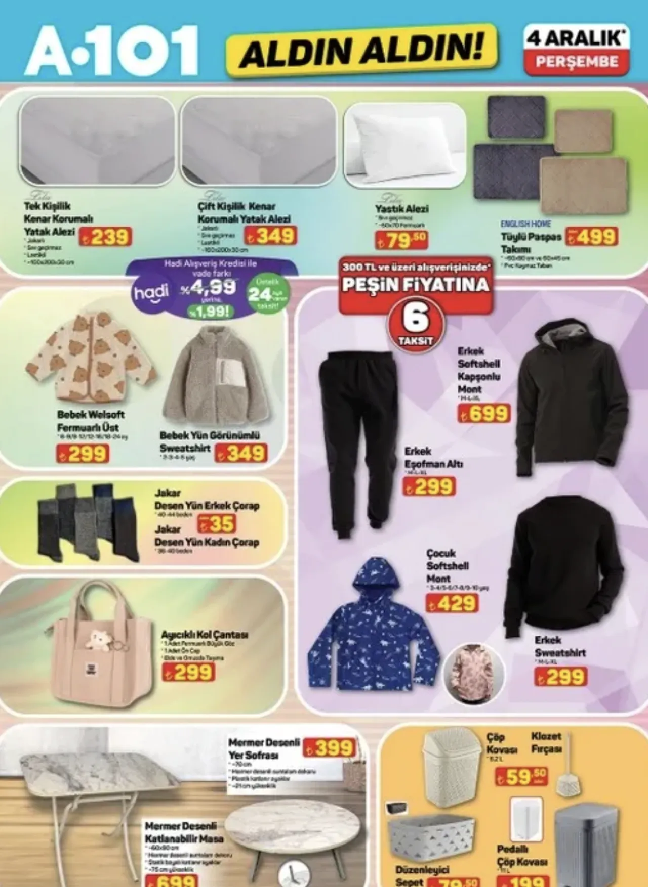 A101de birçok ürün satışa çıktı! İşte, 4 Aralık 2025 A101 aktüel indirim listesi...