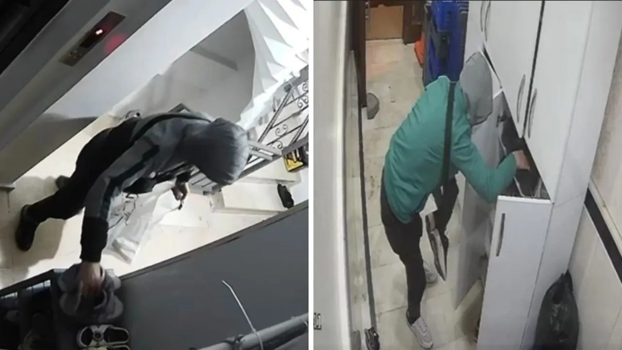 Apartmanlara dadandılar! Ayakkabı hırsızları kamerada