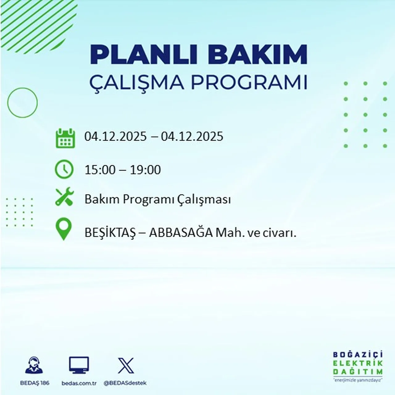 BEDAŞ ve AYEDAŞ İstanbul elektrik kesintisi! 4 Aralık İstanbul'da elektrikler ne zaman gelecek?