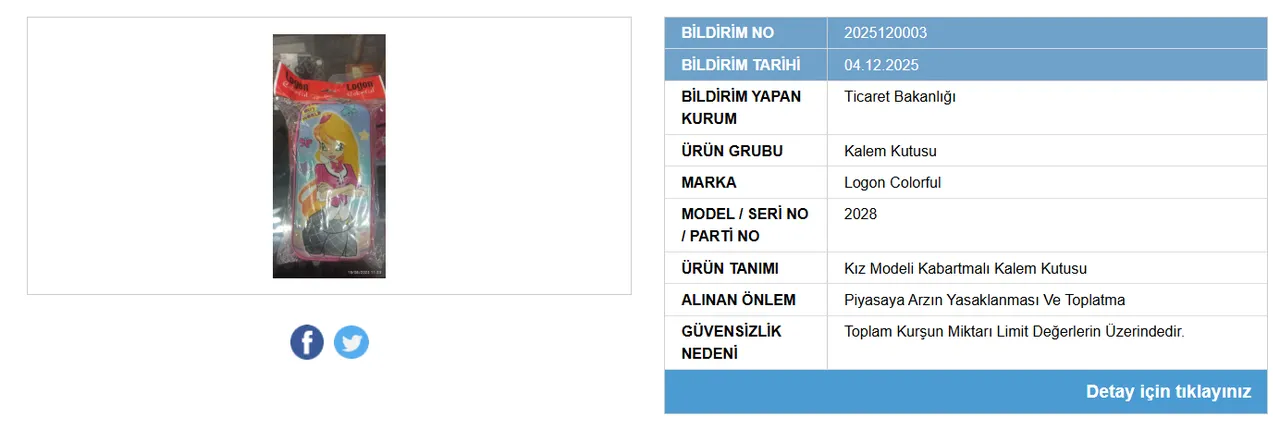 Felç ve zeka geriliği riski var! Bakanlık bu kalemliklerin satışını yasakladı