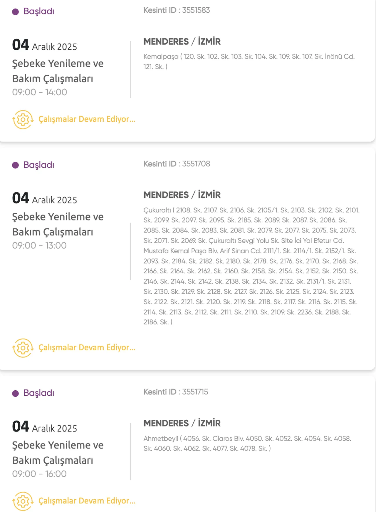 Gediz Elektrik kesintisi sorgulama! 4 Aralık İzmirde elektrikler ne zaman gelecek?