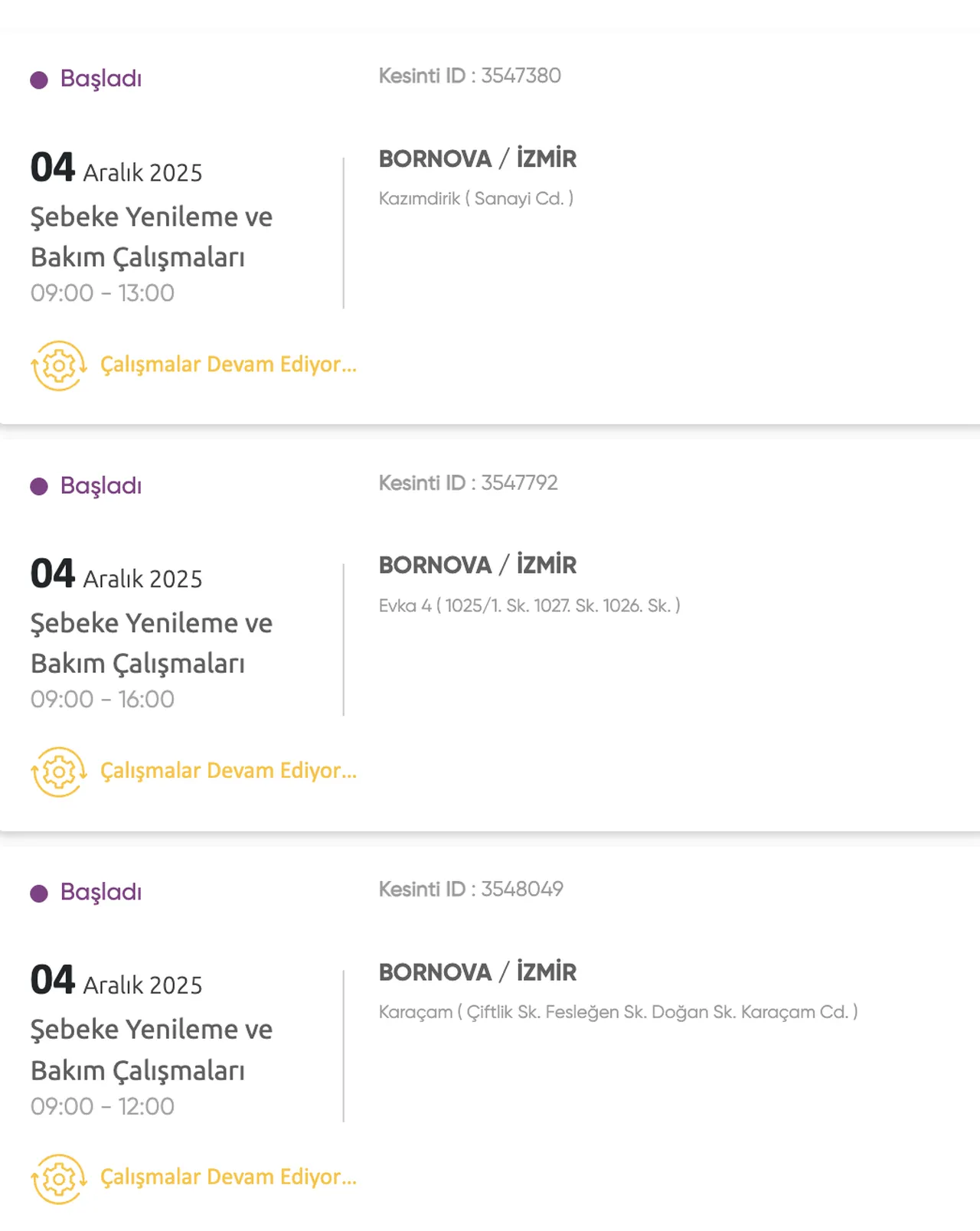 Gediz Elektrik kesintisi sorgulama! 4 Aralık İzmirde elektrikler ne zaman gelecek?