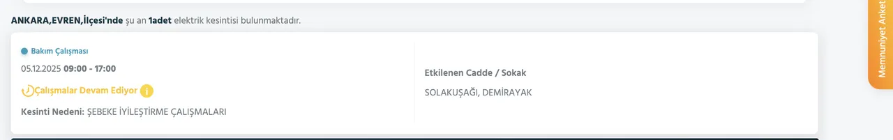 5 Aralık Ankara kesinti listesi! Elektrikler ne zaman gelecek? Gözler Başkent EDAŞa çevrildi