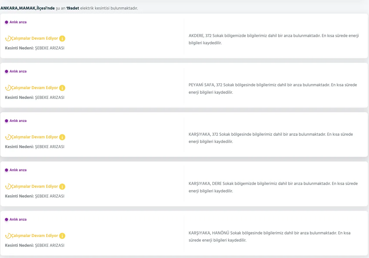5 Aralık Ankara kesinti listesi! Elektrikler ne zaman gelecek? Gözler Başkent EDAŞa çevrildi