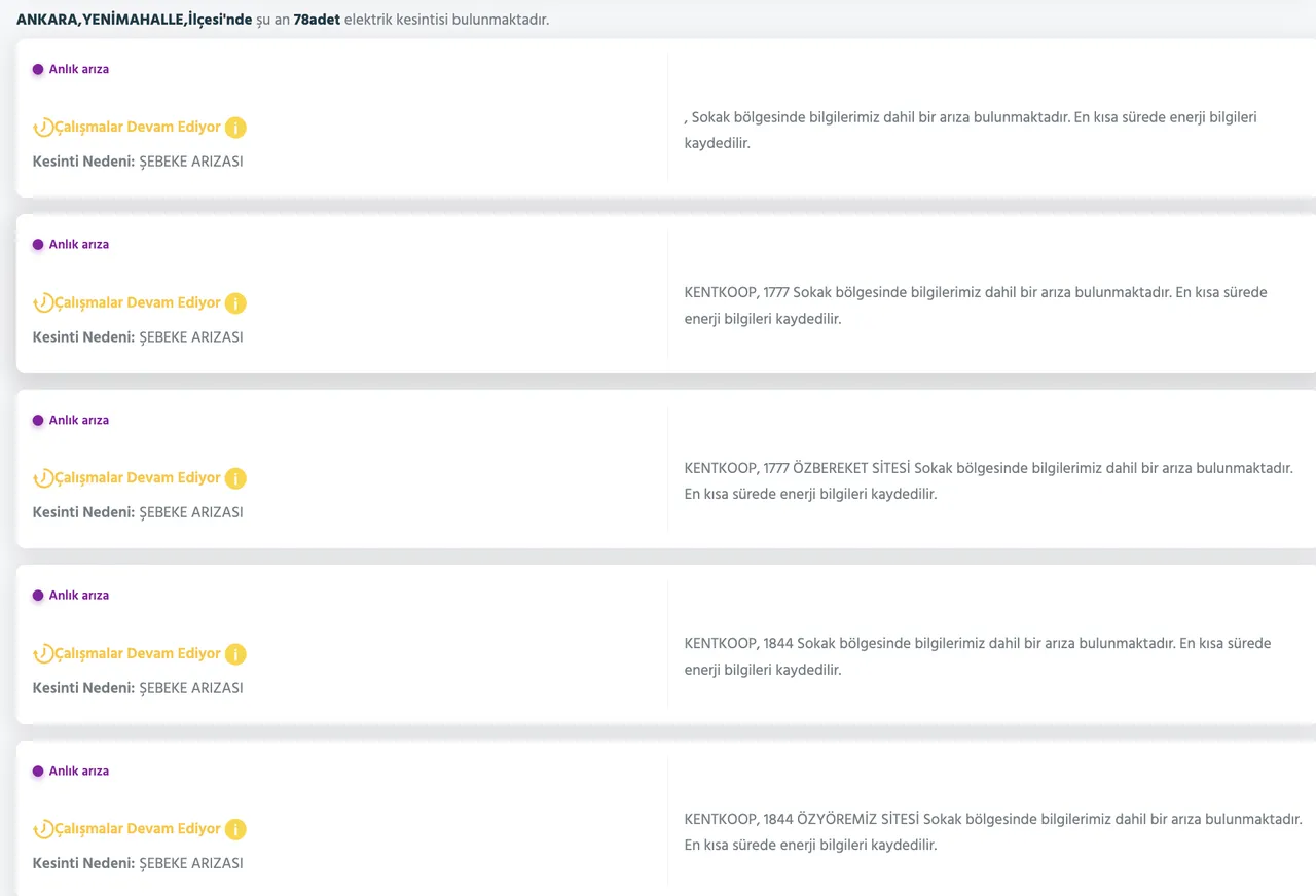 5 Aralık Ankara kesinti listesi! Elektrikler ne zaman gelecek? Gözler Başkent EDAŞa çevrildi