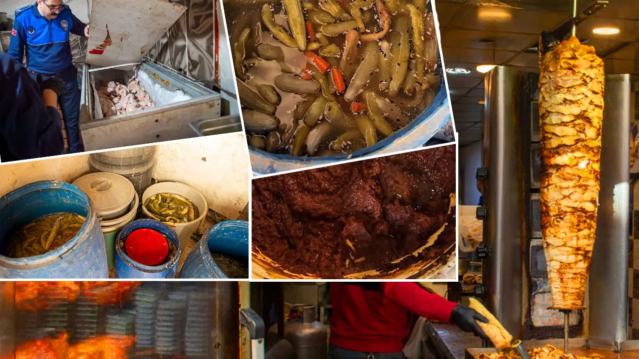 Kurtlu salça ve turşu ele geçirildi! Dönercide skandal görüntüler