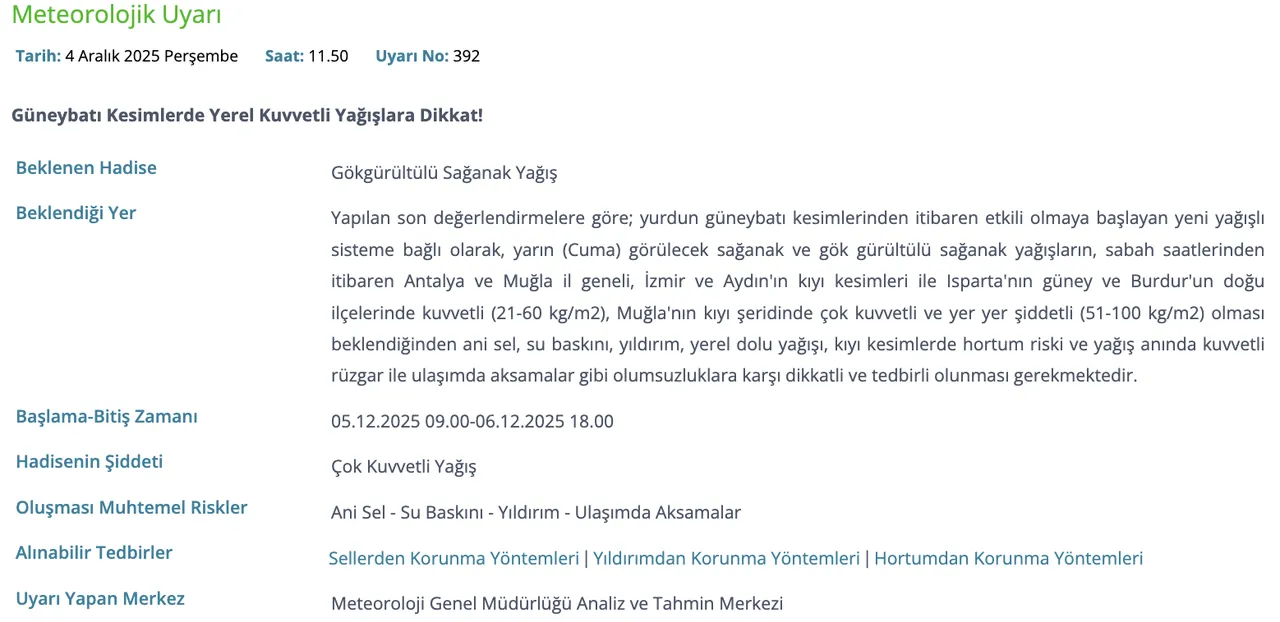 Fırtına uyarısı verildi! Bugün hava nasıl olacak, yağmur yağacak mı?