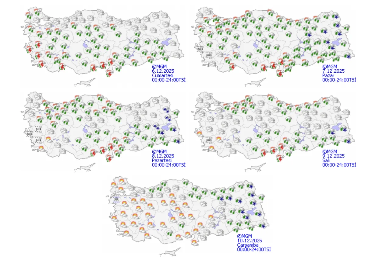 Pazartesi yağış var mı? 8 Aralık Hava Durumu Meteoroloji tarafından paylaşıldı!