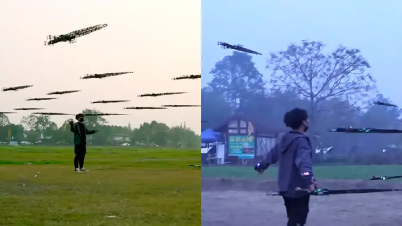 Uçan kılıç sürüsü Çin'i ayağa kaldırdı!