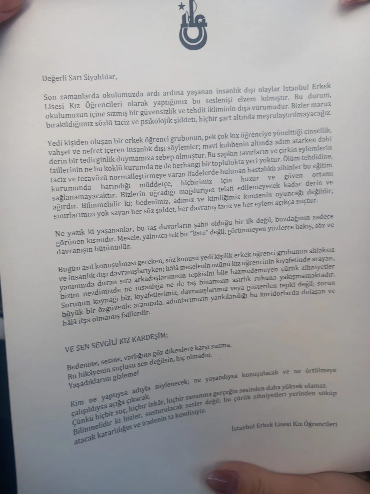 507 maddelik dehşet listesi! İstanbul Erkek Lisesi'ndeki skandal bambaşka bir noktaya taşındı