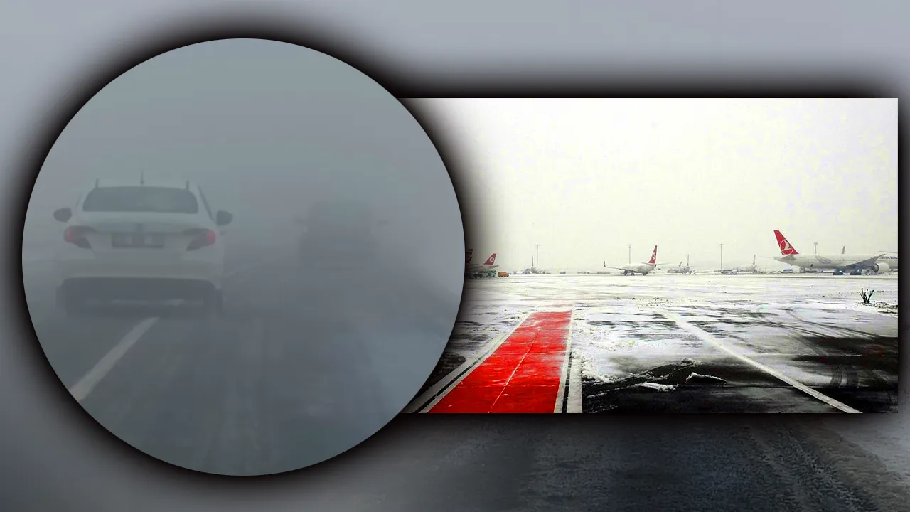 Hem sis hem kar! Kars’ta uçak seferleri iptal edildi 