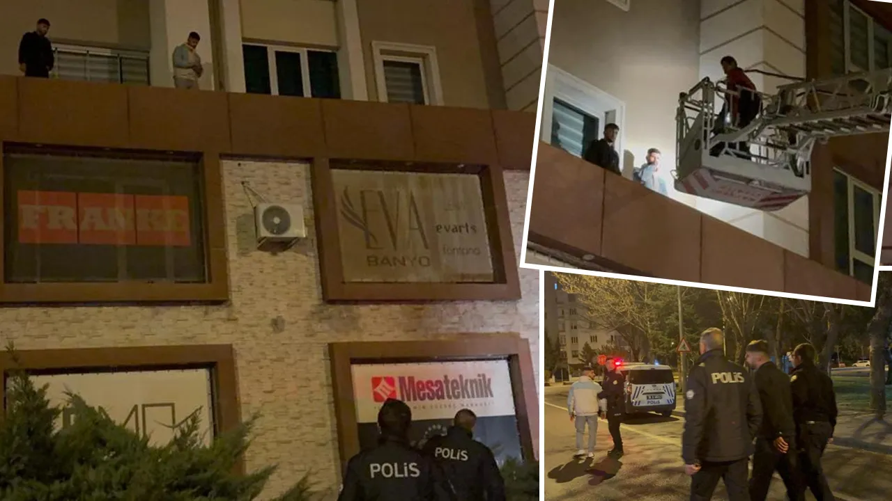 Kayseri'de akılalmaz olay! 3. mattan çarşafla inmeye çalıştılar, mahsur kaldılar