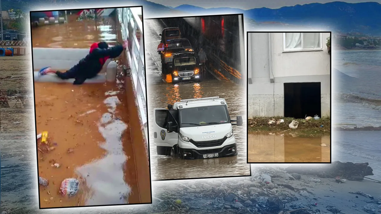 Antalya sağanak sonrası Venedik’e döndü! 15 dakikada evler, iş yerleri, araçlar sular altında kaldı 