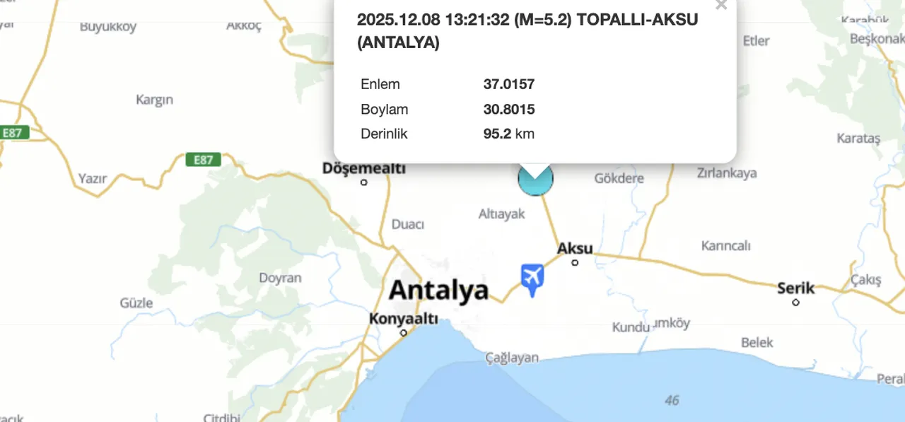 Antalyada deprem bekleniyor mu, Antalyada büyük deprem olur mu? 8 Aralık depremi sonrası gündemde!