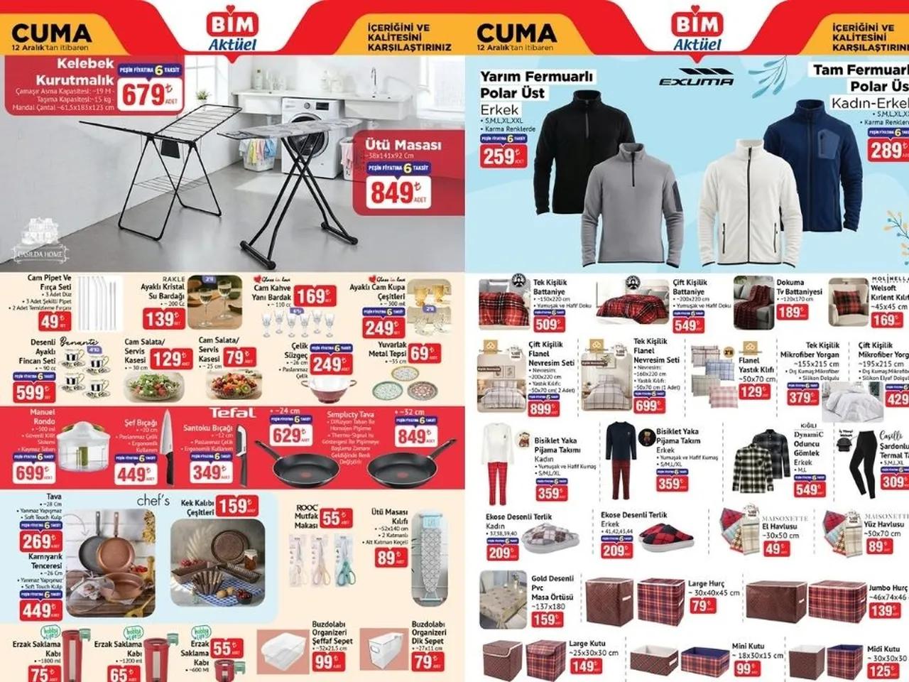 12 Aralık Cuma Bim Aktüel Ürünler Kataloğu
