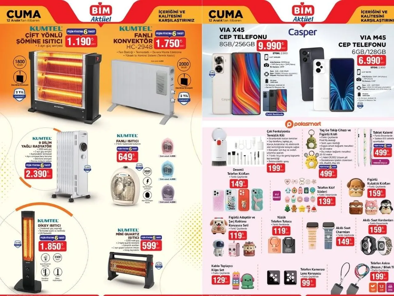 12 Aralık Cuma Bim Aktüel Ürünler Kataloğu