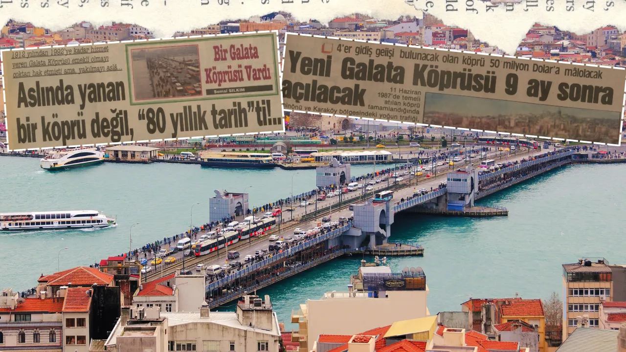 Bir tarih alevlere teslim oldu! Galata Köprüsü'nün 35 yılı önceki üzücü hikayesi