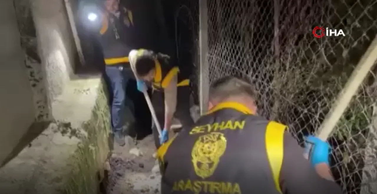 Toprağın kazıldığını fark eden polis kavanozda bomba buldu