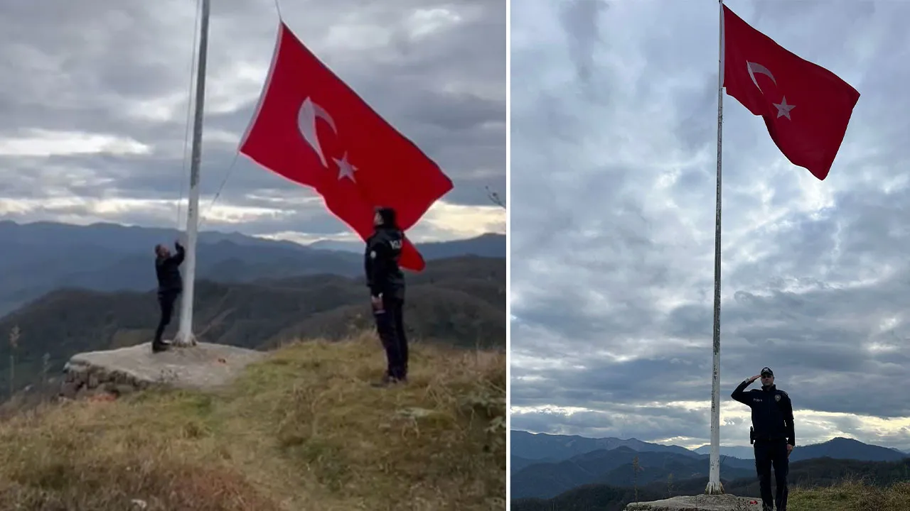 Valilik müdahale etti! Yıpranan Türk bayrağı yenilendi