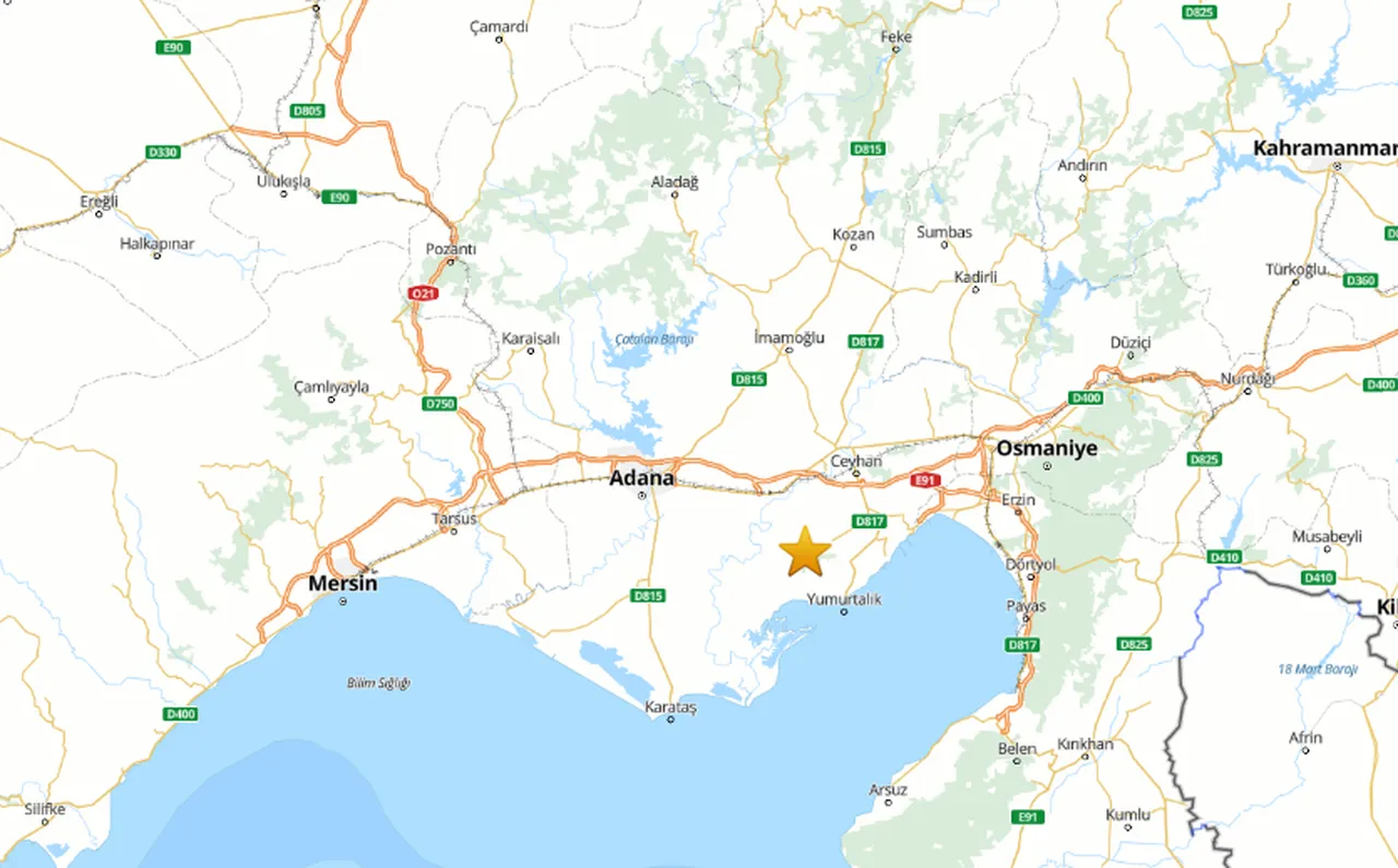 AFAD deprem haritası grafiği