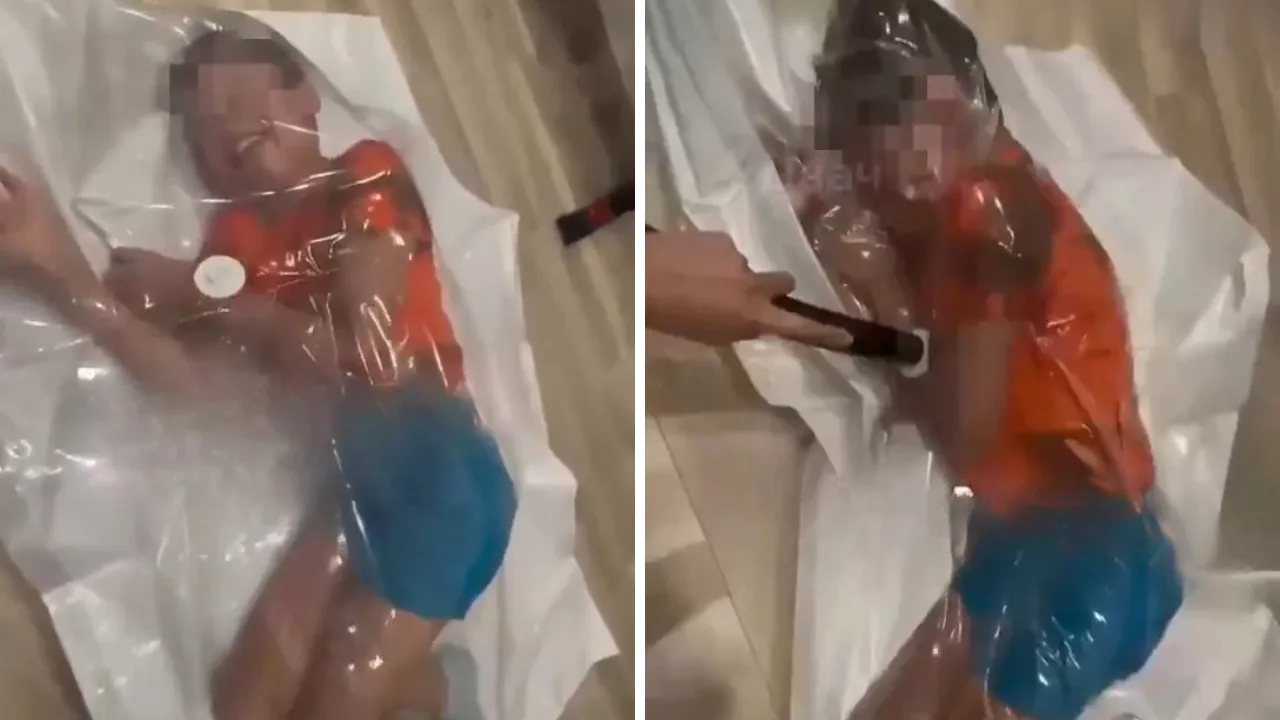 Beğeni için bunu da yaptı! Rus fenomenin oğluyla çektiği videoya tepki yağdı