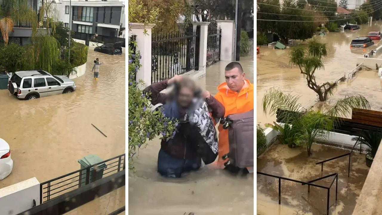 KKTC'yi sel vurdu! Saatte 232 kilogram yağış düştü, vatandaşlar tahliye edildi