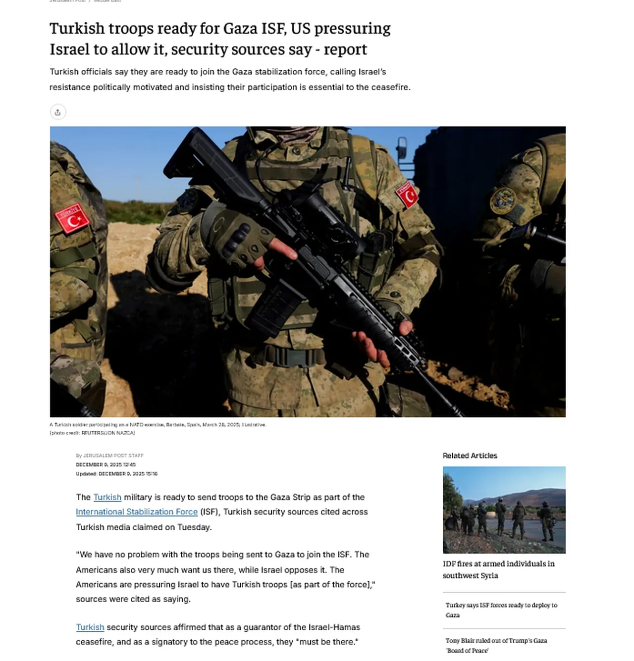 Netanyahu Ankara'yı izliyor! "Türk askeri girerse kenarda kalırız"