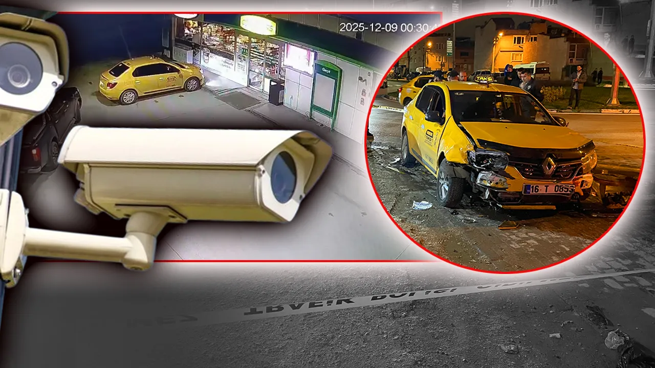 Yolcu görünümlü gaspçı! Bindiği taksiyi kaçırdı, kaza üstüne kaza yaptı 