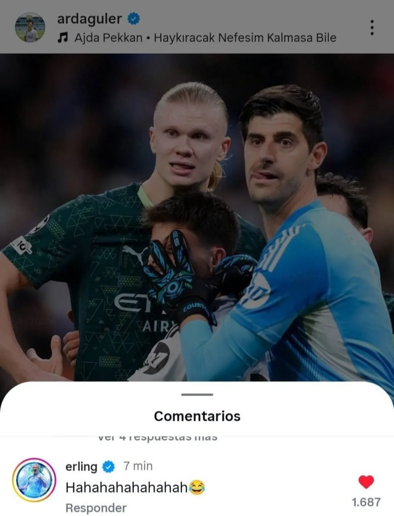 Arda Güler'in paylaşımına Haaland'ın yorumu