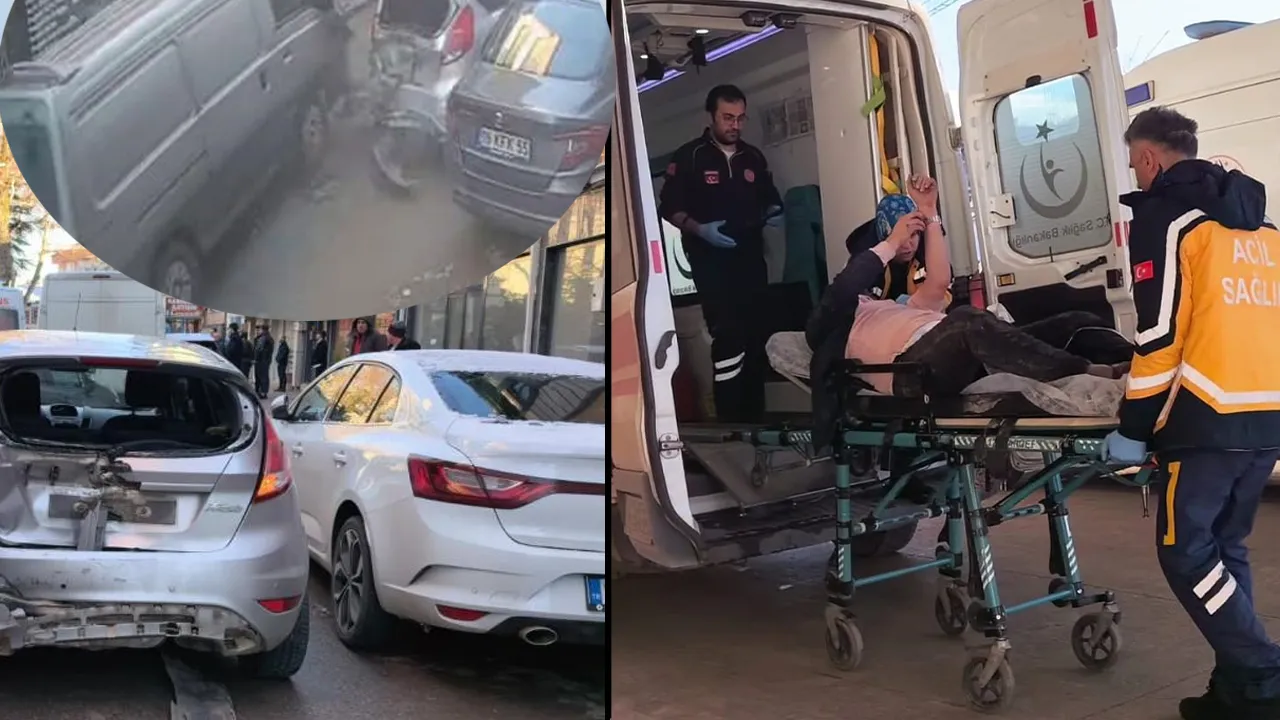 Çocuklar saniyelerle kurtuldu! İnegöl'deki korkunç kaza kamerada