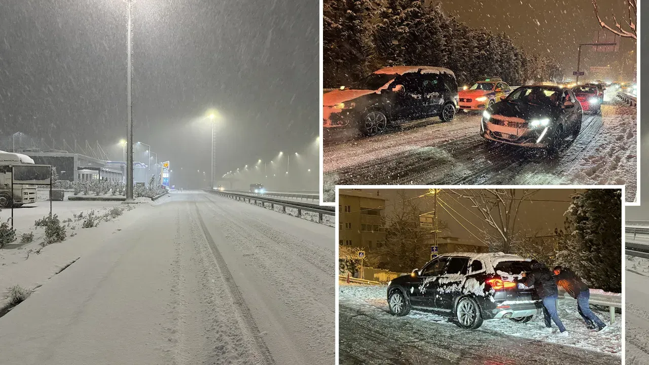 İSTANBUL'DA KAR BAŞLADI