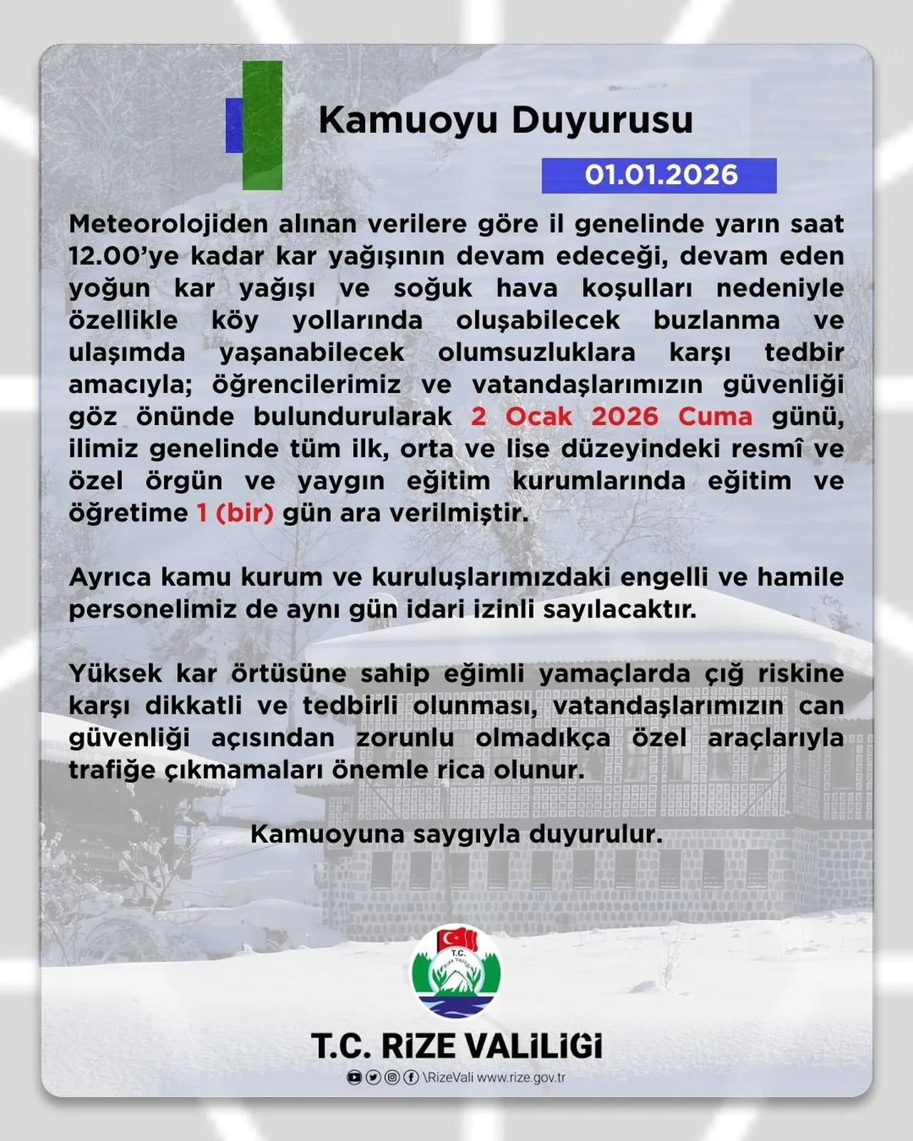 Kar tatili uzadı! İşte kar tatili olan iller ve valilik açıklamaları