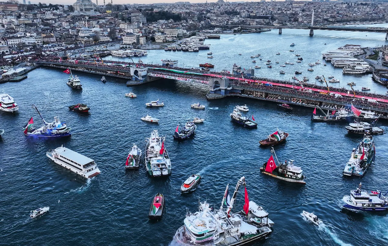 Yüz binler Galata’da! Türkiye Gazze için ayaklandı, tarihi yürüyüş başladı