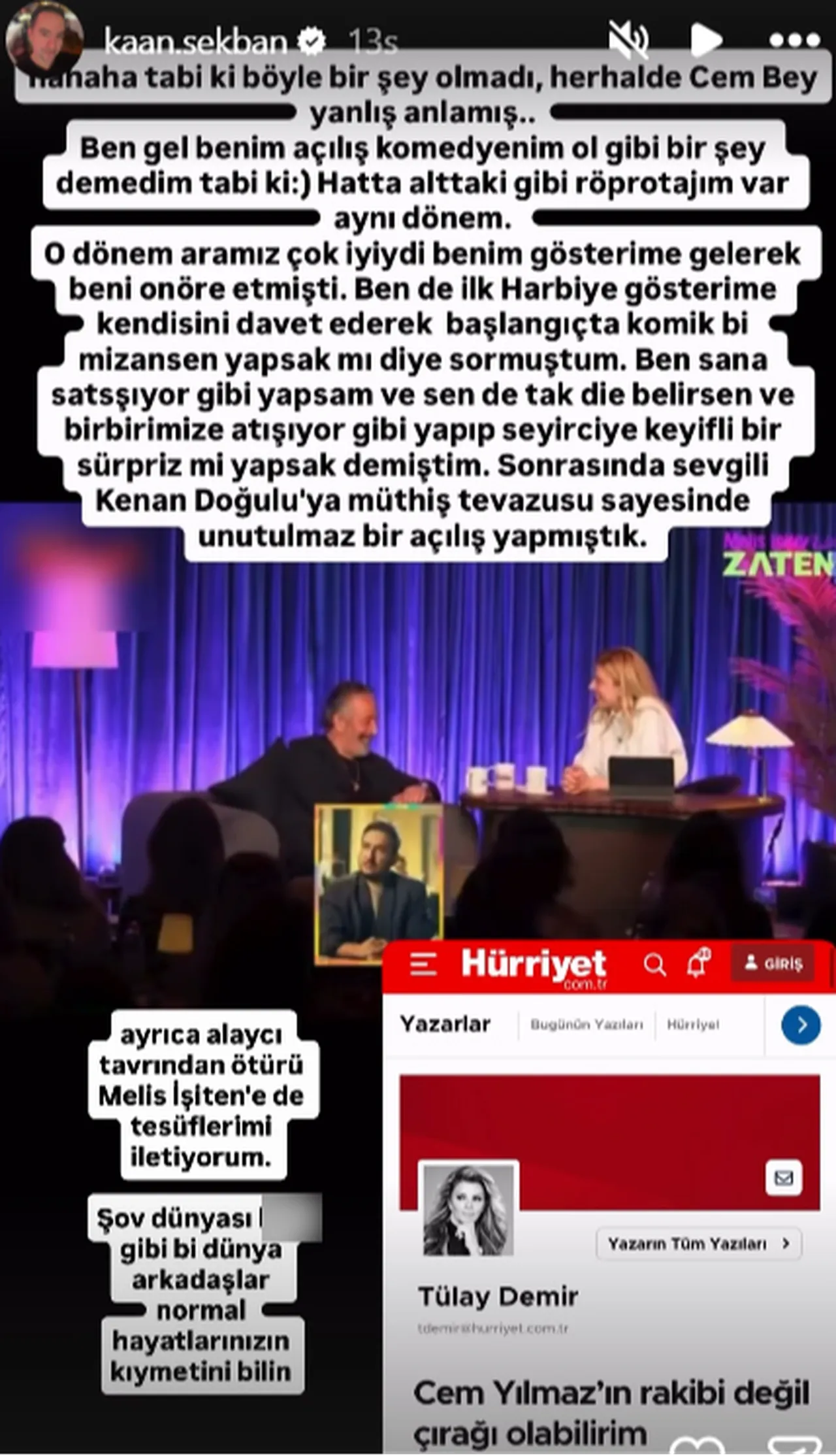 Cem Yılmaz ve Kaan Sekban arasında “Harbiye” krizi! Olayın aslı ortaya çıktı