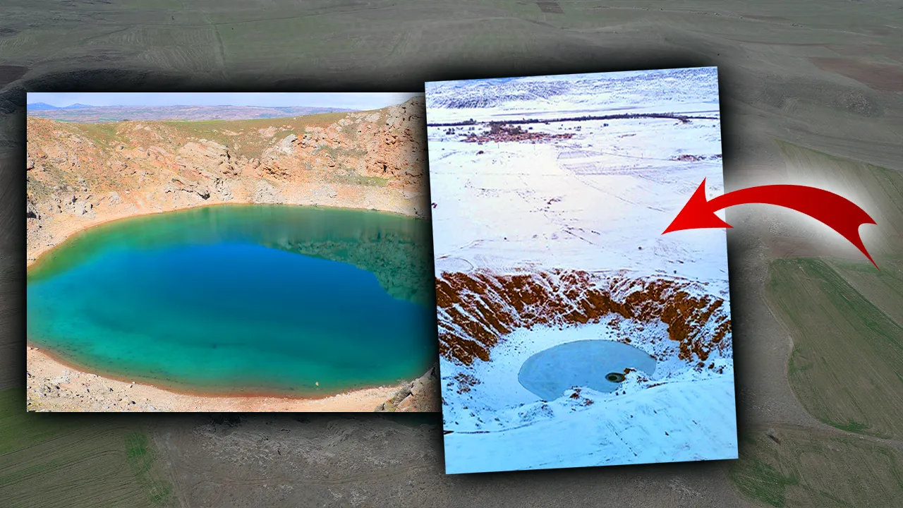 Kar kalınlığı 30 santimetre! ‘Anadolu'nun nazar boncuğu’ buz kesti