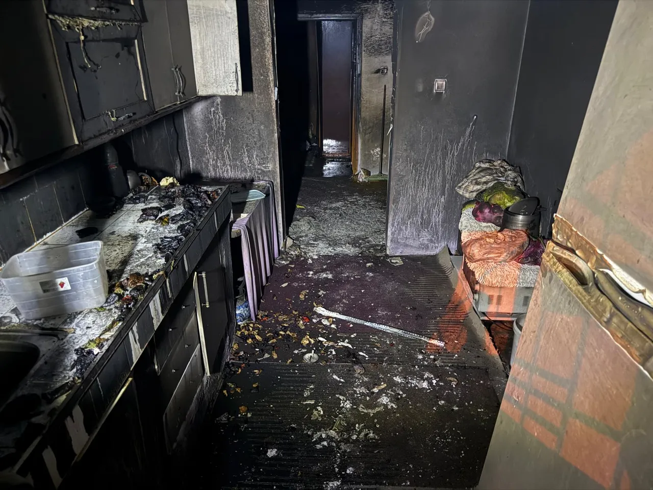 Feci olayın ardından ev kullanılamaz hale geldi.