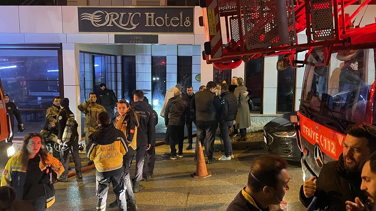 Bursada otelde yangın çıktı!