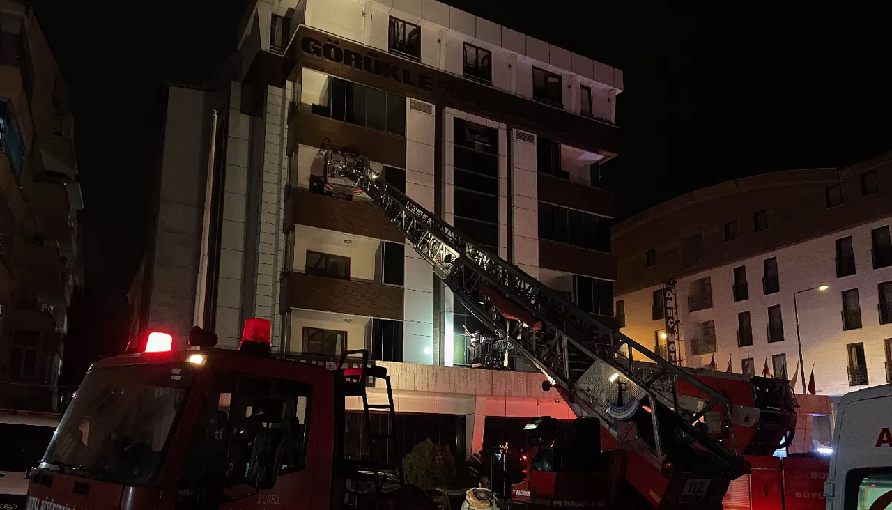 Bursada otelde yangın çıktı!