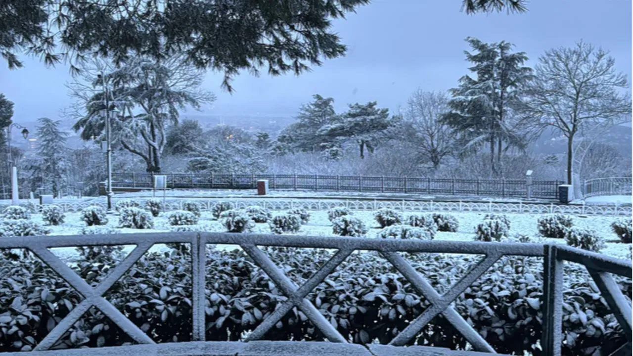 بدأ تساقط الثلوج في إسطنبول! المدارس مغلقة، والرحلات الجوية متوقفة.