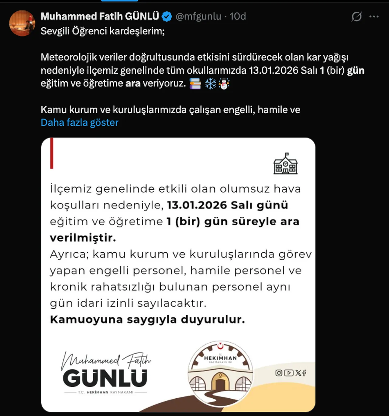 Malatyada yarın okullar tatil mi? 13 Ocak Salı kar tatili haberleri merakla bekleniyor!