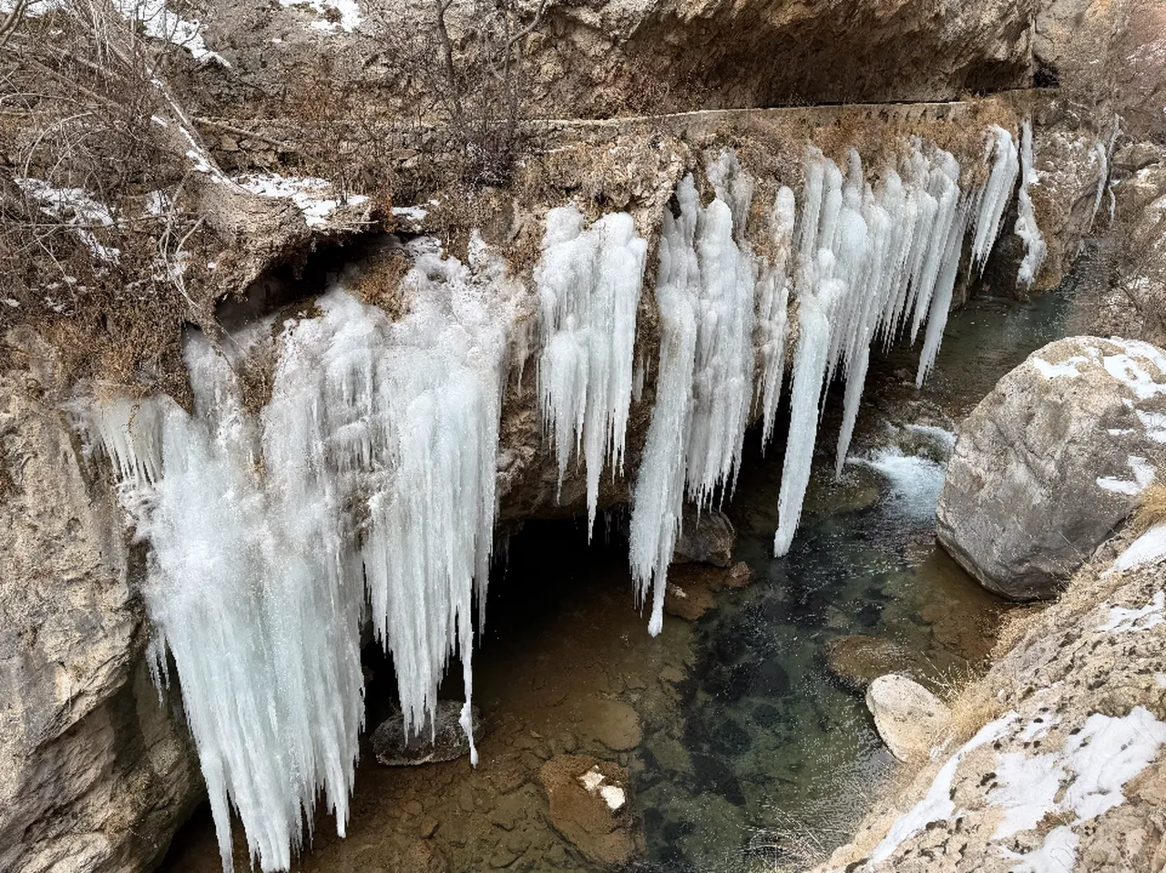 Sivas’ta bir ilk! Binlerce yıllık kanyonda şaşırtan manzara, boyu 5 metreye yaklaştı