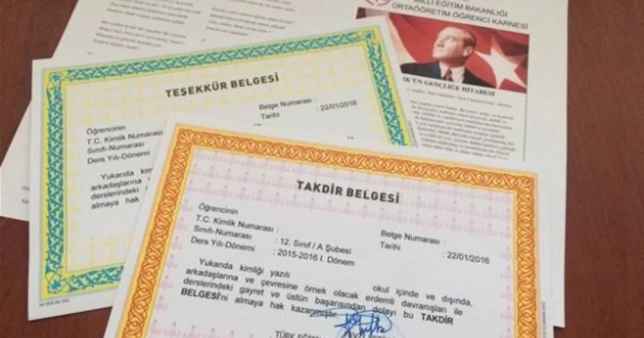 Bir dersten kalınca belge alınır mı, devamsızlığı olana belge verilir mi? Takdir-Teşekkür belgesi alma şartları